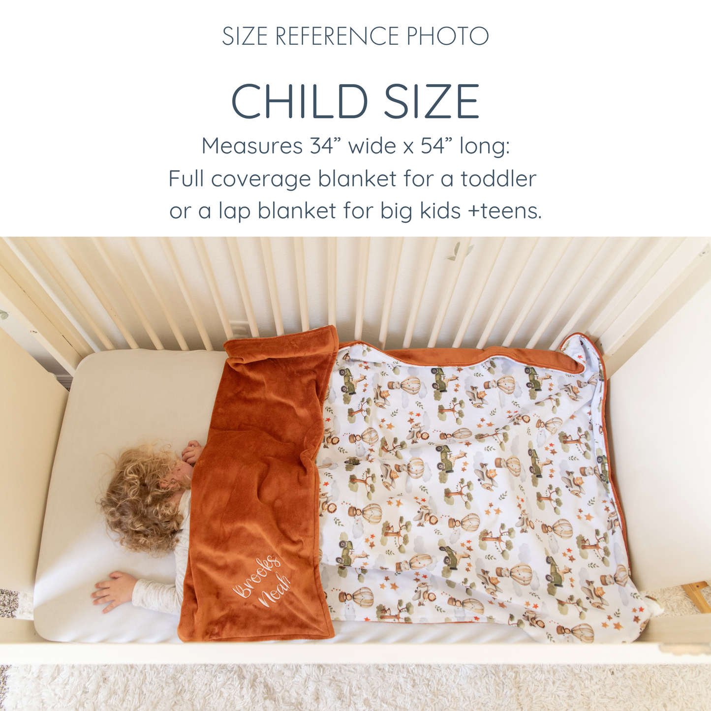 NAVY HERRINGBONE CHILD BLANKET