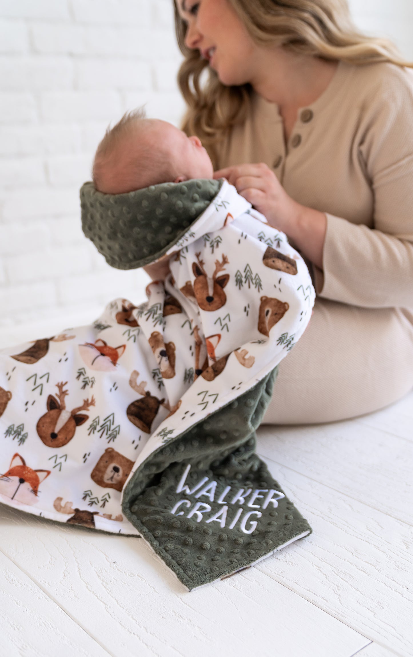 WOODLAND FRIENDS BABY BLANKET