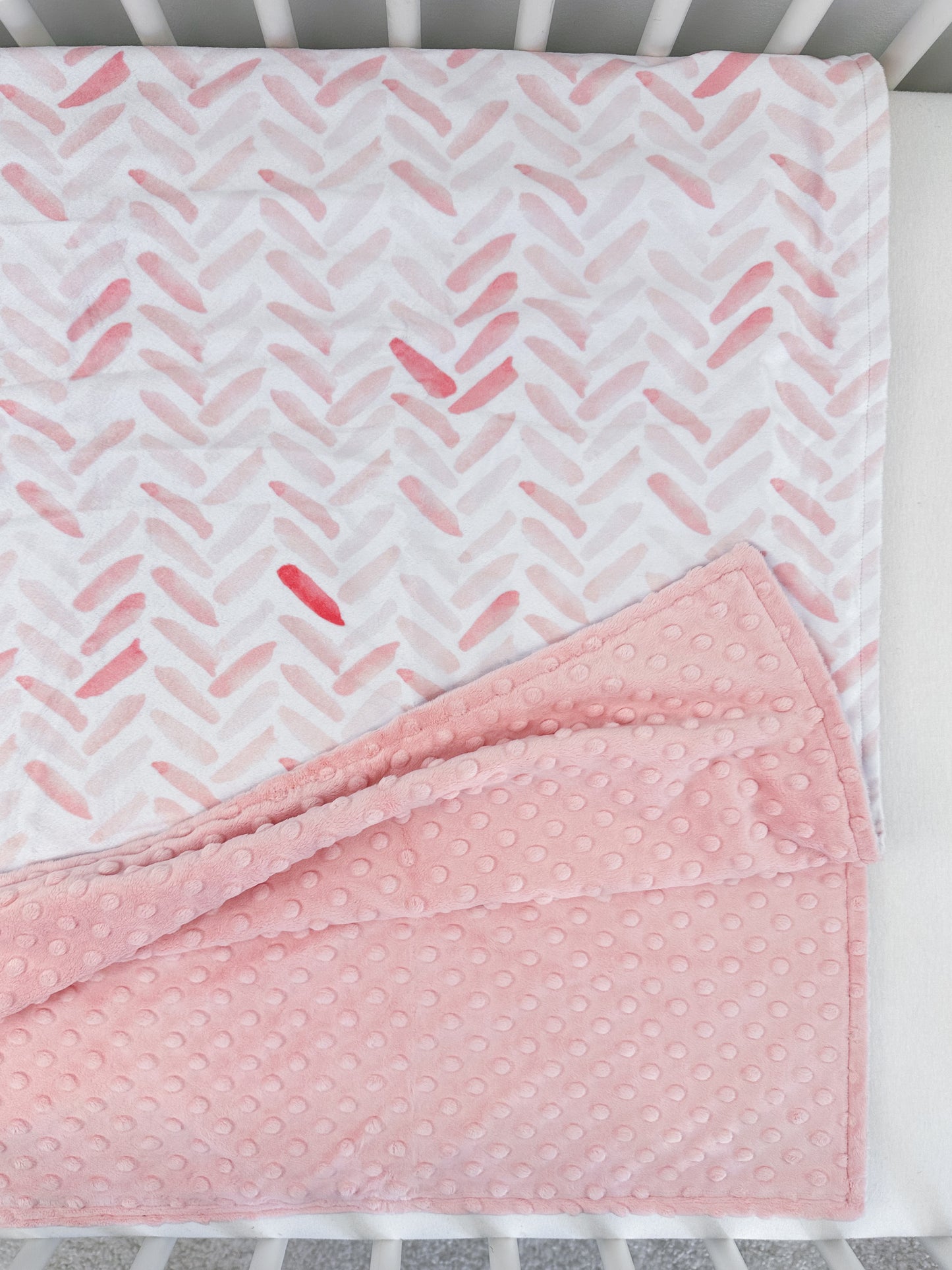 Pink Herringbone - Child Size RTS
