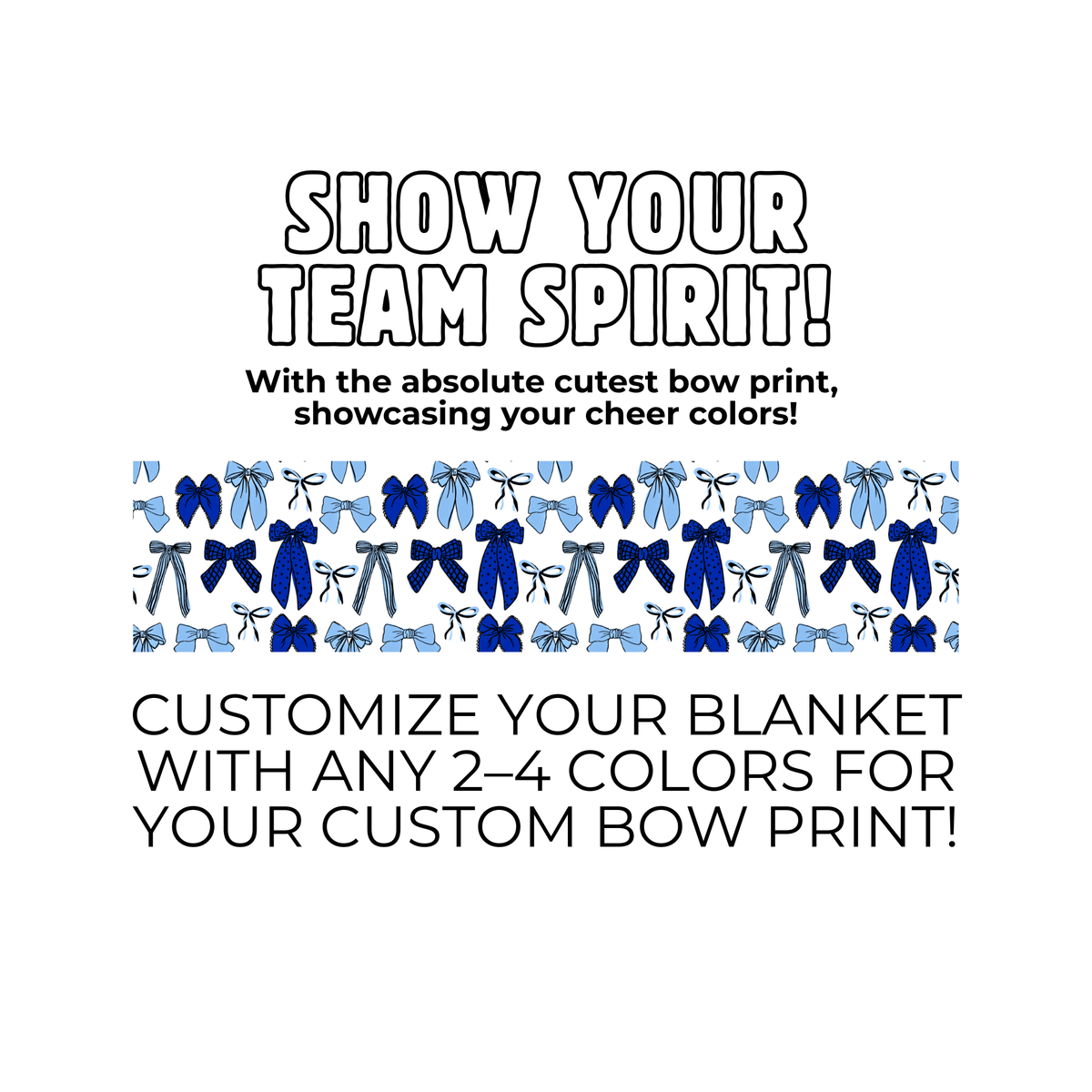 Custom Personalized Bow Blanket - Any Color Combo!