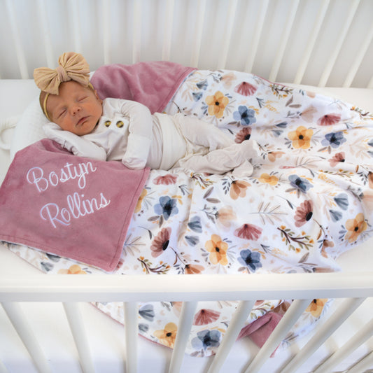 NATURAL BLOOMS BABY BLANKET