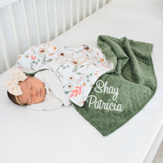 LUMELO FLORAL BABY BLANKET