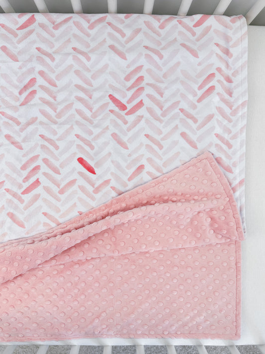 Pink Herringbone - Child Size RTS