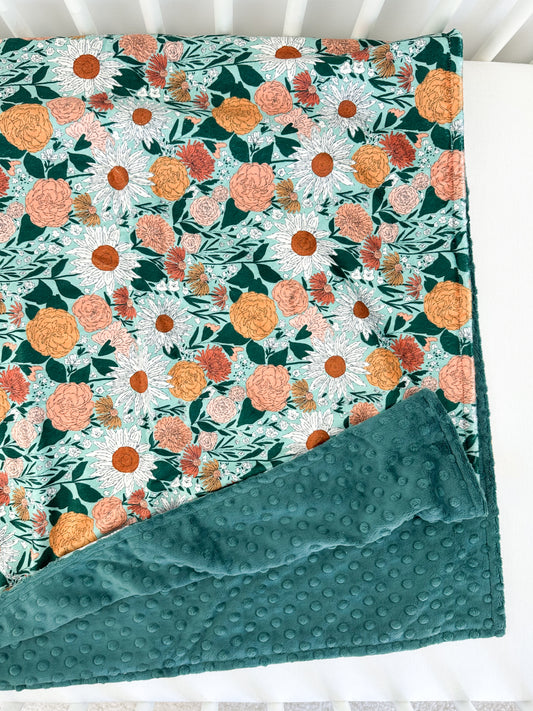 Teal Floral - Child Size RTS