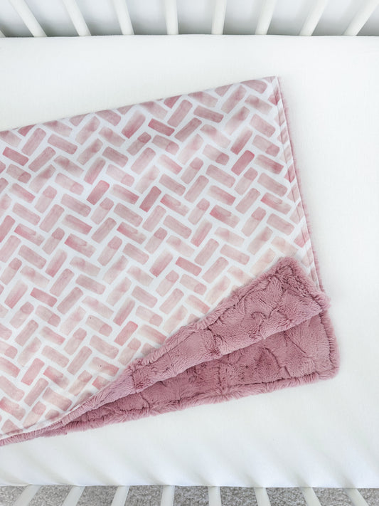 Rose Herringbone - Baby Size RTS