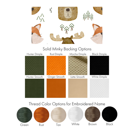 WOODLAND FRIENDS BABY BLANKET