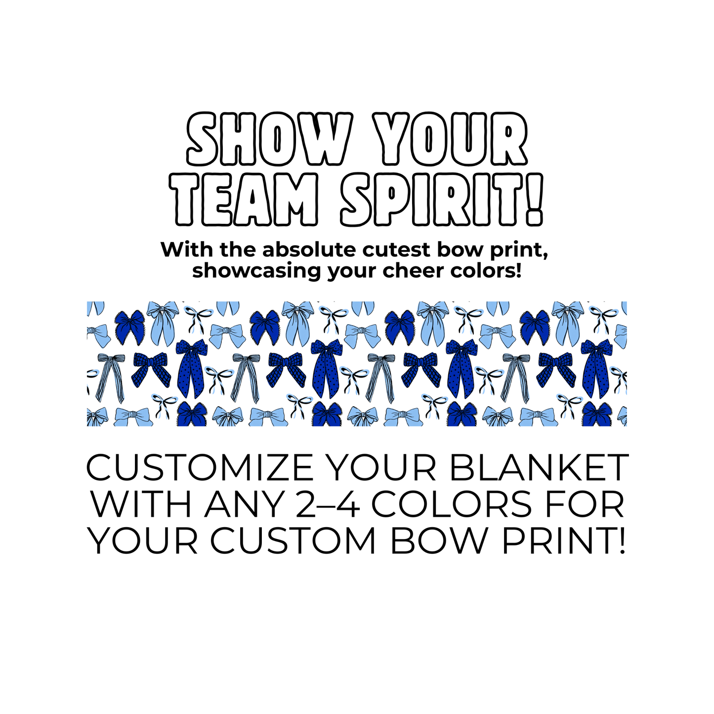 Custom Personalized Bow Blanket - Any Color Combo!